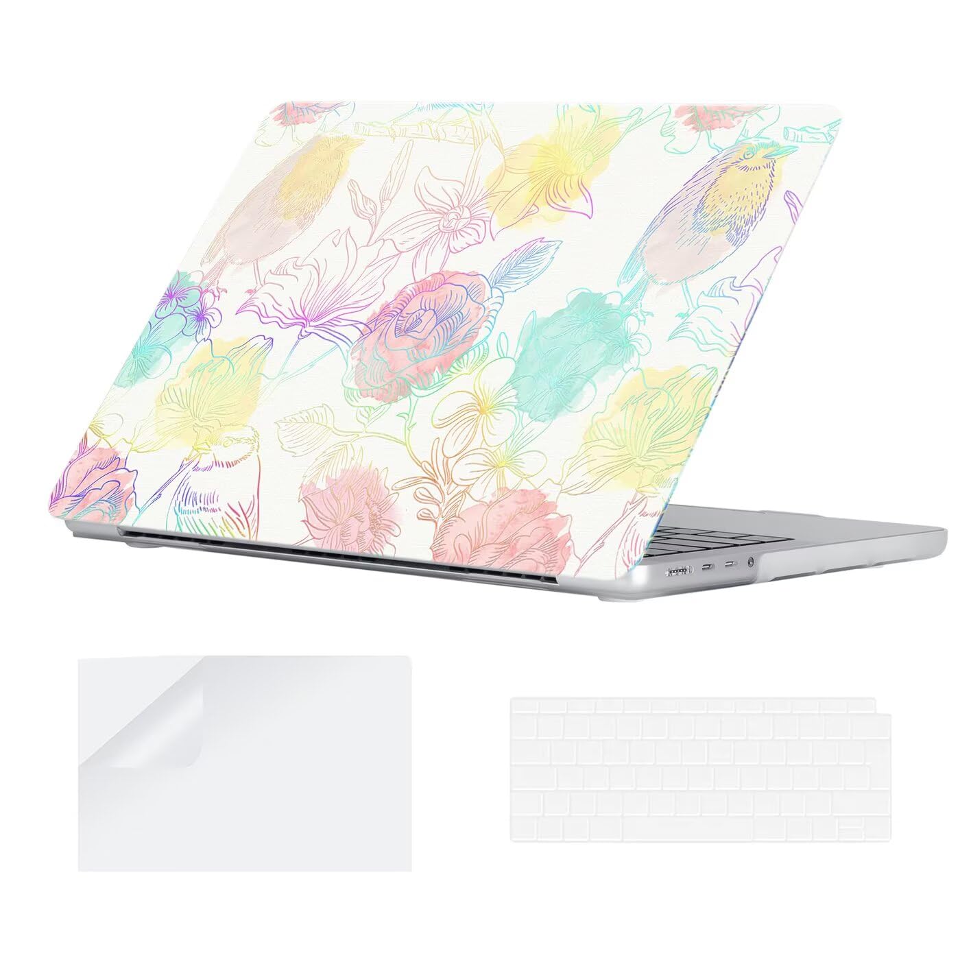 Funda MacBook Pro 14 M3 M2 jardín para evitar arañazos cotidianos con protector de pantalla 8