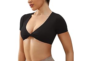 Twist Front Crop Top: Kyla Workout Crop Tops for Women