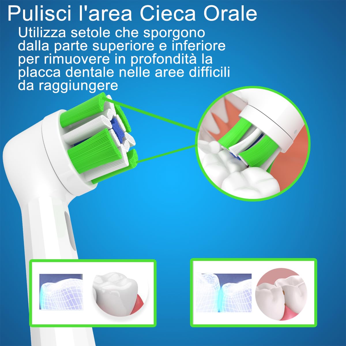 CREMODUL Testine di Ricambio Compatibile con Oral b IO 2/3/3S/3N/4/4N/5/5N/6/6N/7/7N/8/8N/9/9N/10/My Way Spazzolino Elettrico, 8 Unità Bianco