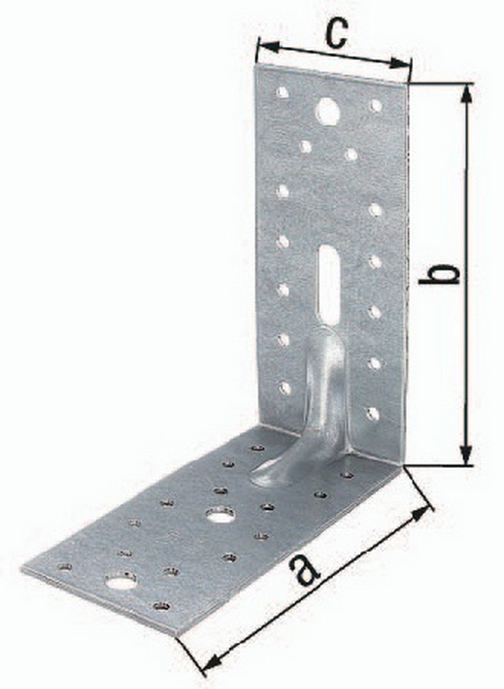 Schwerlast-Winkelverbinder ETA-08/0165 150x150x65mm Stahl roh sendzimirverzinkt