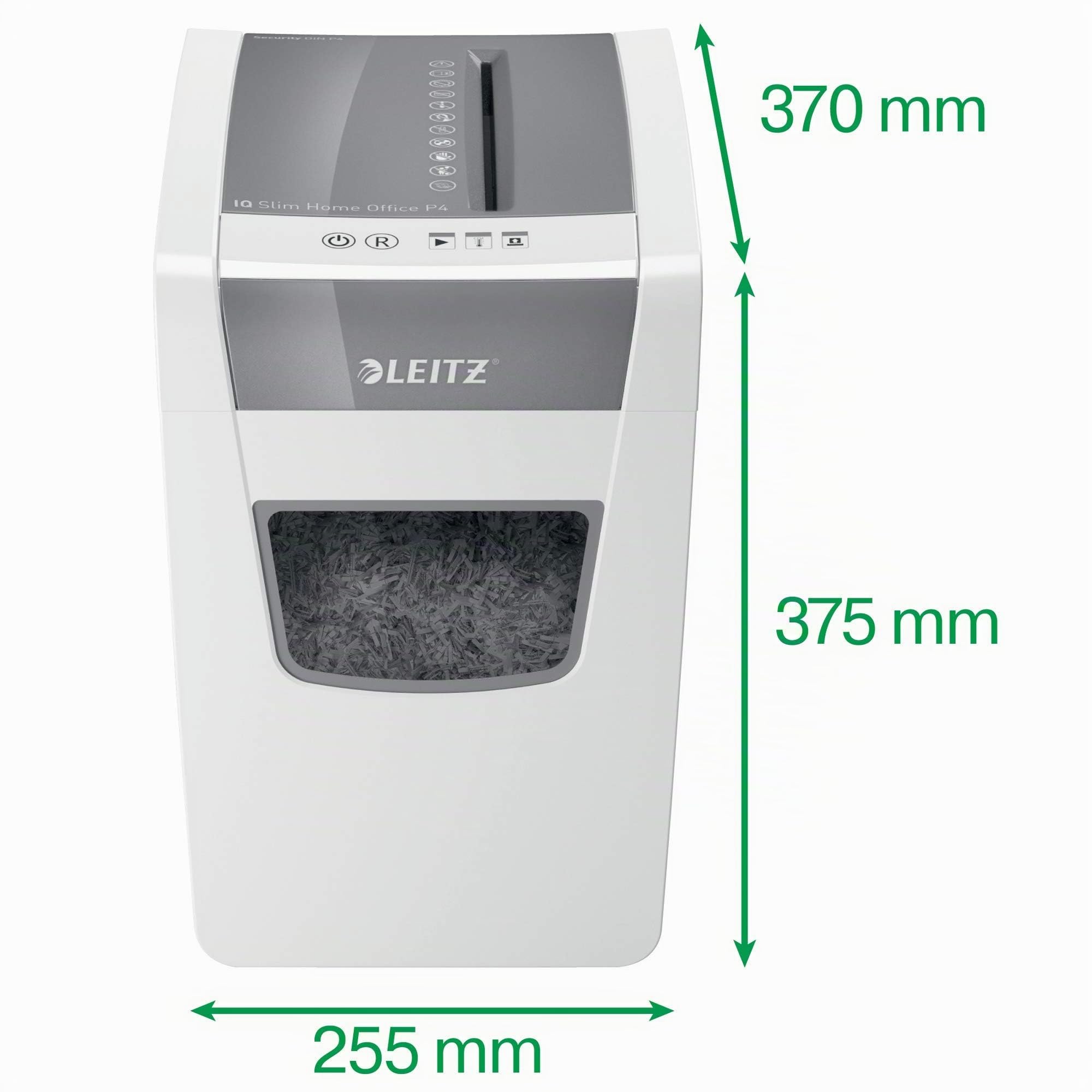Leitz 80010000 – Destructora IQ Slim P4 10 Hojas 23L
