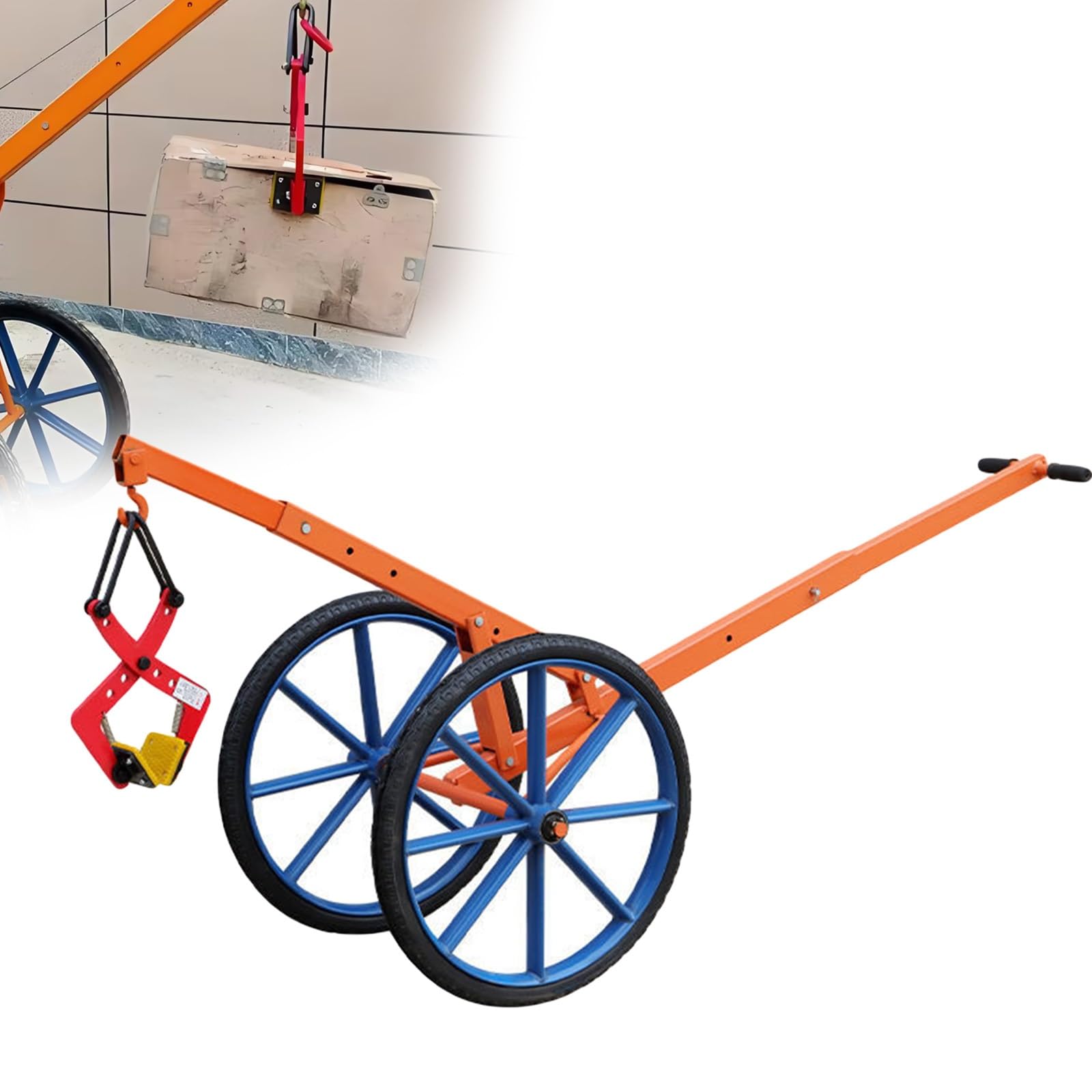 AKFNCJE Heavy-duty Stone-lifting Cart, Adjustable Height Cart