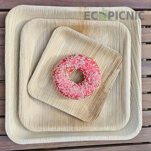 Palmblad Bord Diep Vierkant 16x16cm (25 Stuks