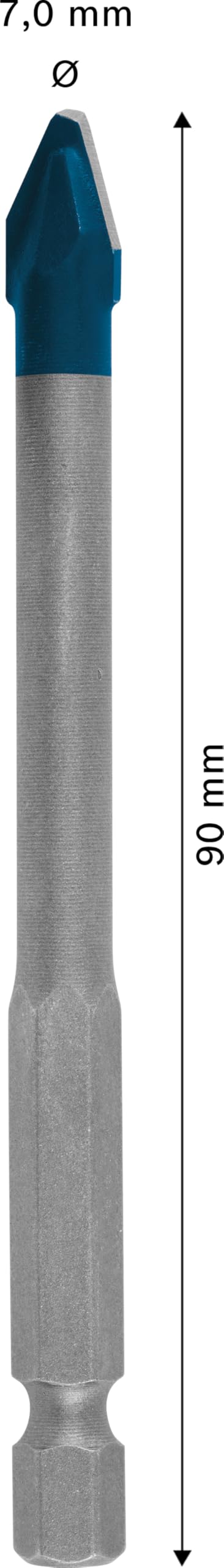 Bosch 1x Expert HEX-9-HardCeramic Matkap Ucu (Sert fayanslar, Ø 7 mm, Aksesuar Döner Matkap/Vidalamalar)