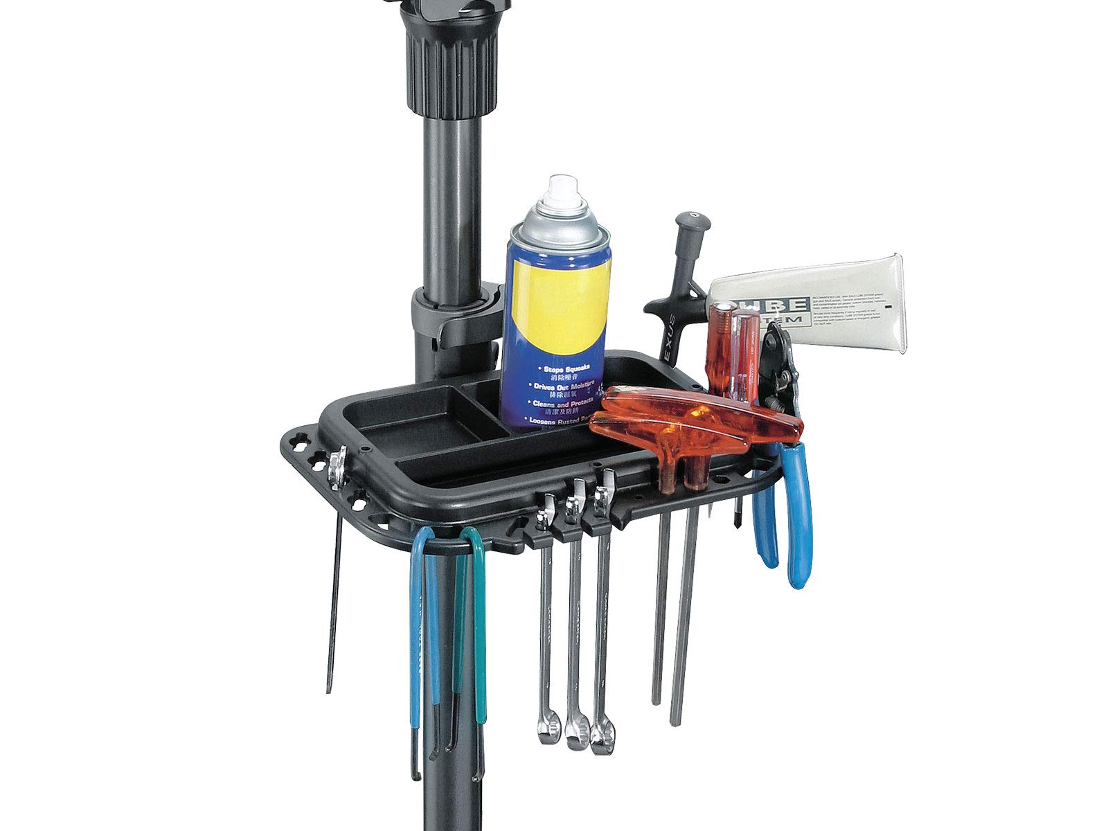 TOPEAK Unisex-Adult PrepStand Elite Fahrradständer, Black, One Size & Werkzeugablage Tool-Tray, Black, 30.5x6.6x25.9 cm