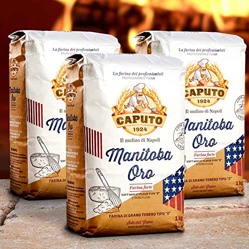 Pack c/ 3 Farinhas 0 Italiana Caputo Manitoba Oro 1kg