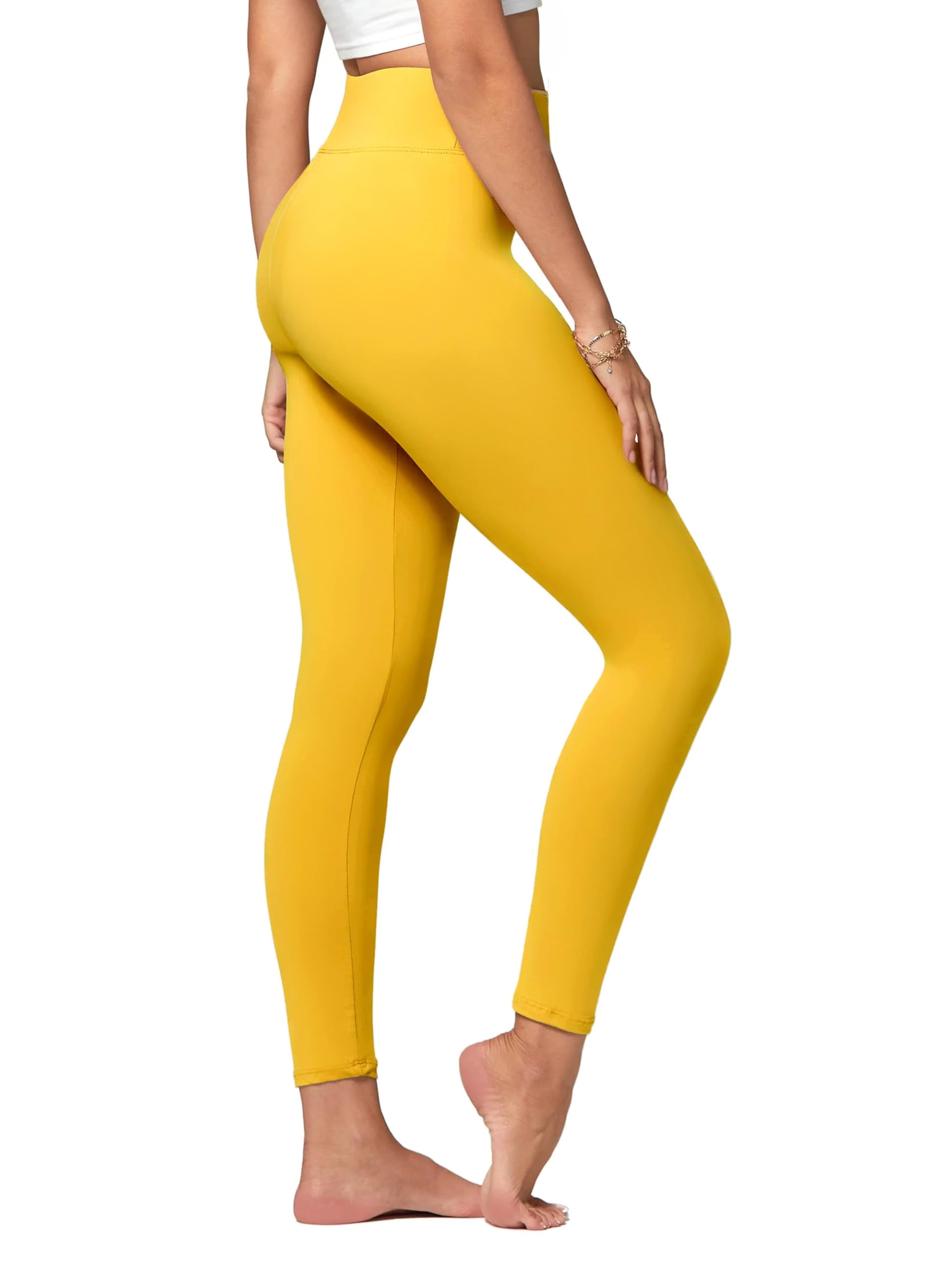 Conceited High Waisted Ultra Soft Leggings for Women - Full Length, Capri Length and Biker Shorts - Available in Plus Size