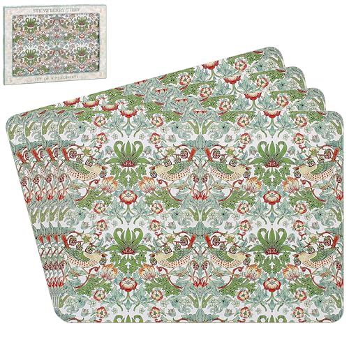 The Leonardo Collection William Morris Strawberry Thief Placemats Set of 4 For Dining