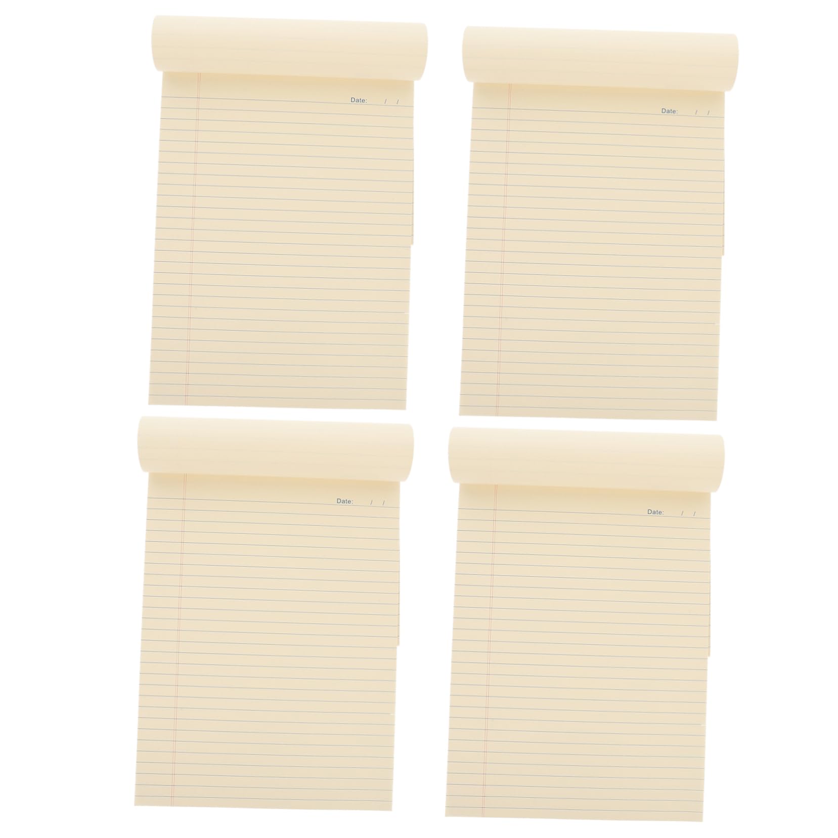 Cuaderno de Notas Legal A4 Beige de Papel, 4 Piezas para Oficina | Hojas Rasgables, Planificación y Tareas, Papel Grueso, Fácil de Guardar