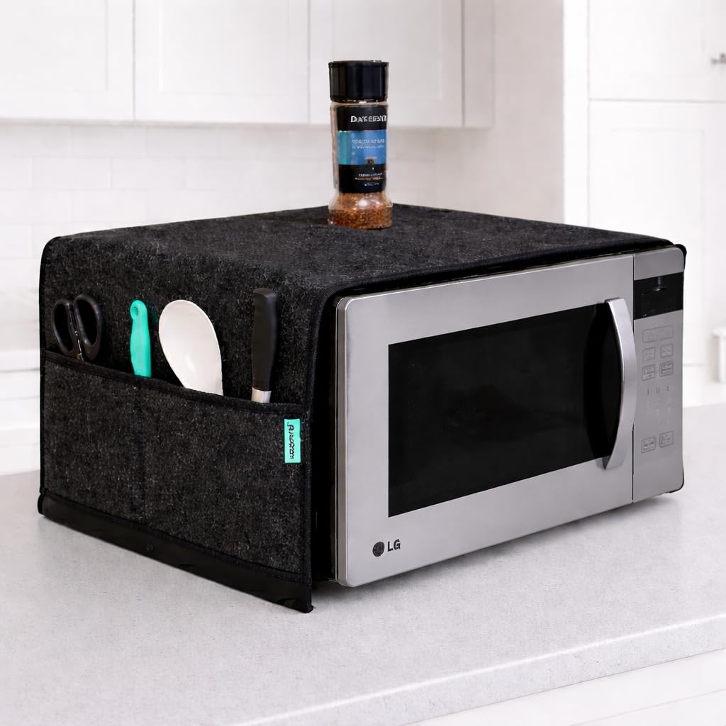 Microwave Cover with Storage Pockets -7