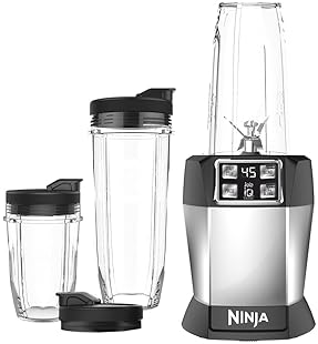 Nutri Ninja Personal Blender with 1000-Watt Auto-iQ Base to Extract Nutrients for Smoothies, Juices and Shakes and 18...