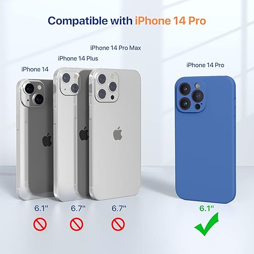Miniatura 1740 de Miracase - Funda diseñada para iPhone 11 con protector de pantalla, funda de goma de silicona líquida, protección total contra caídas y a prueba
