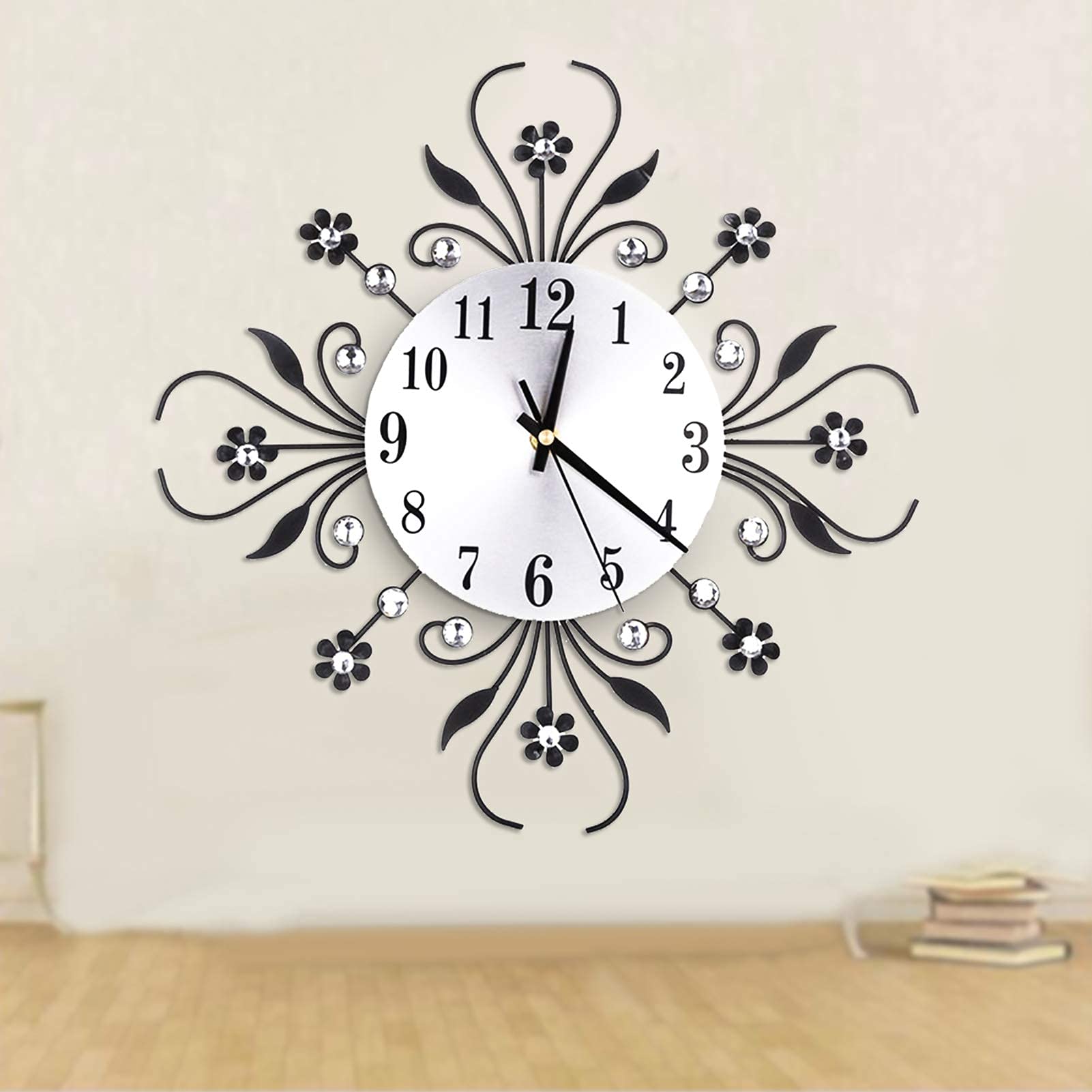 Amazon.com: HCZKIUJ European Flower Wall Clock 33 X 33 X 3Cm