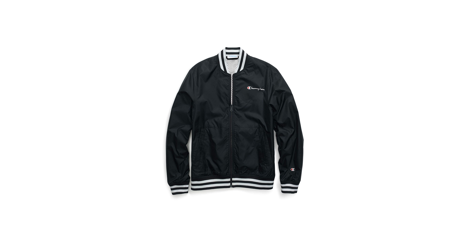 ジャケット・アウター BlackEyePatch x Champion Baseball Jacket Champion Men's Satin Baseball Jacket, Black 550261, X Small