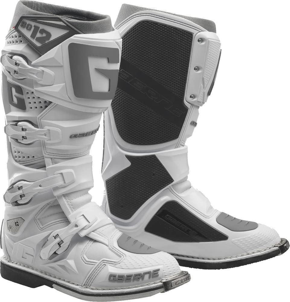 Gaerne SG-12 MX Motorcycle Boots White Off-road ATV UTV BMX MTB Adult Riding Boots Size 11