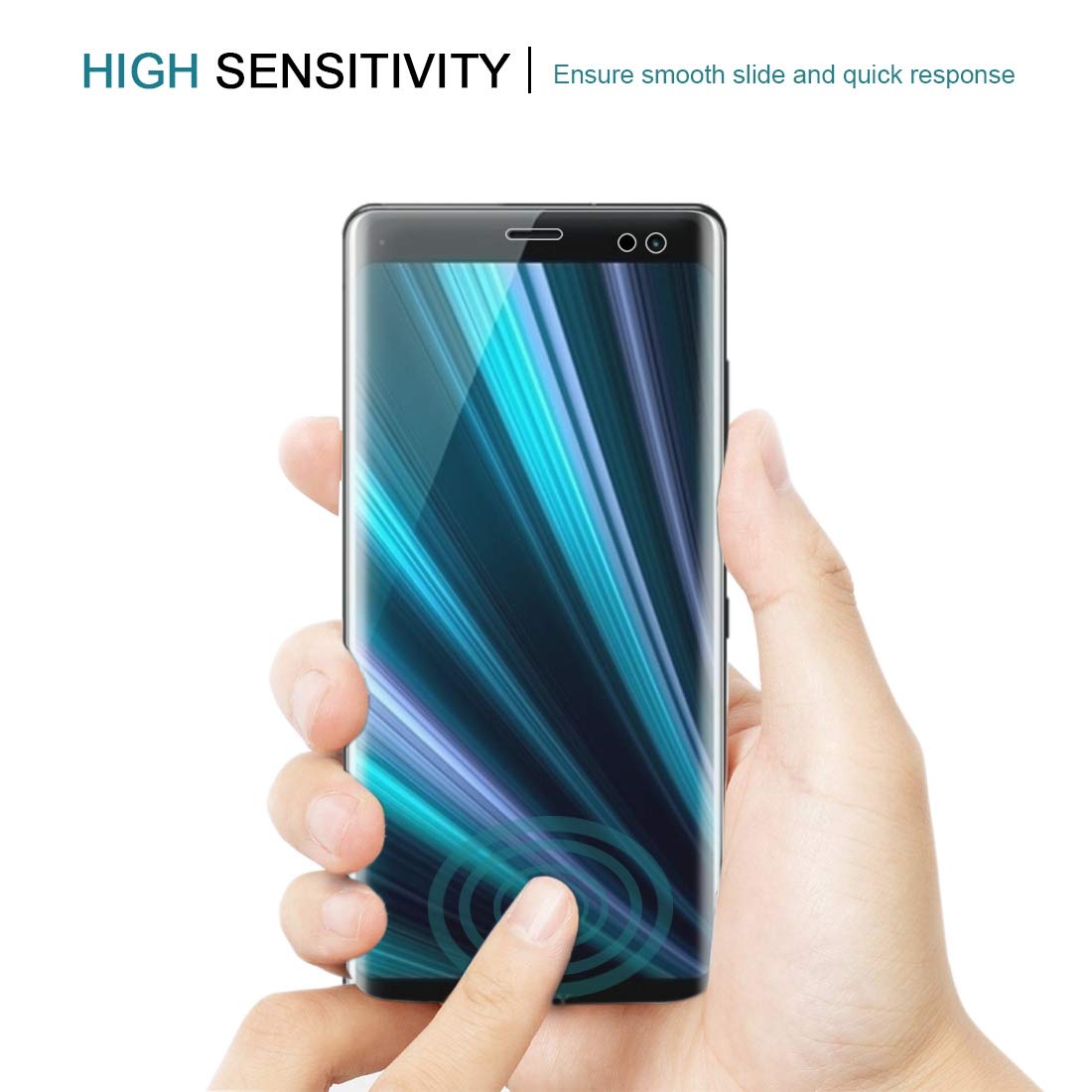 Pellicola In Vetro Temperato 3D Full Cover Per Sony Xperia XZ3 - Anti-graffio E Resistente All'acqua