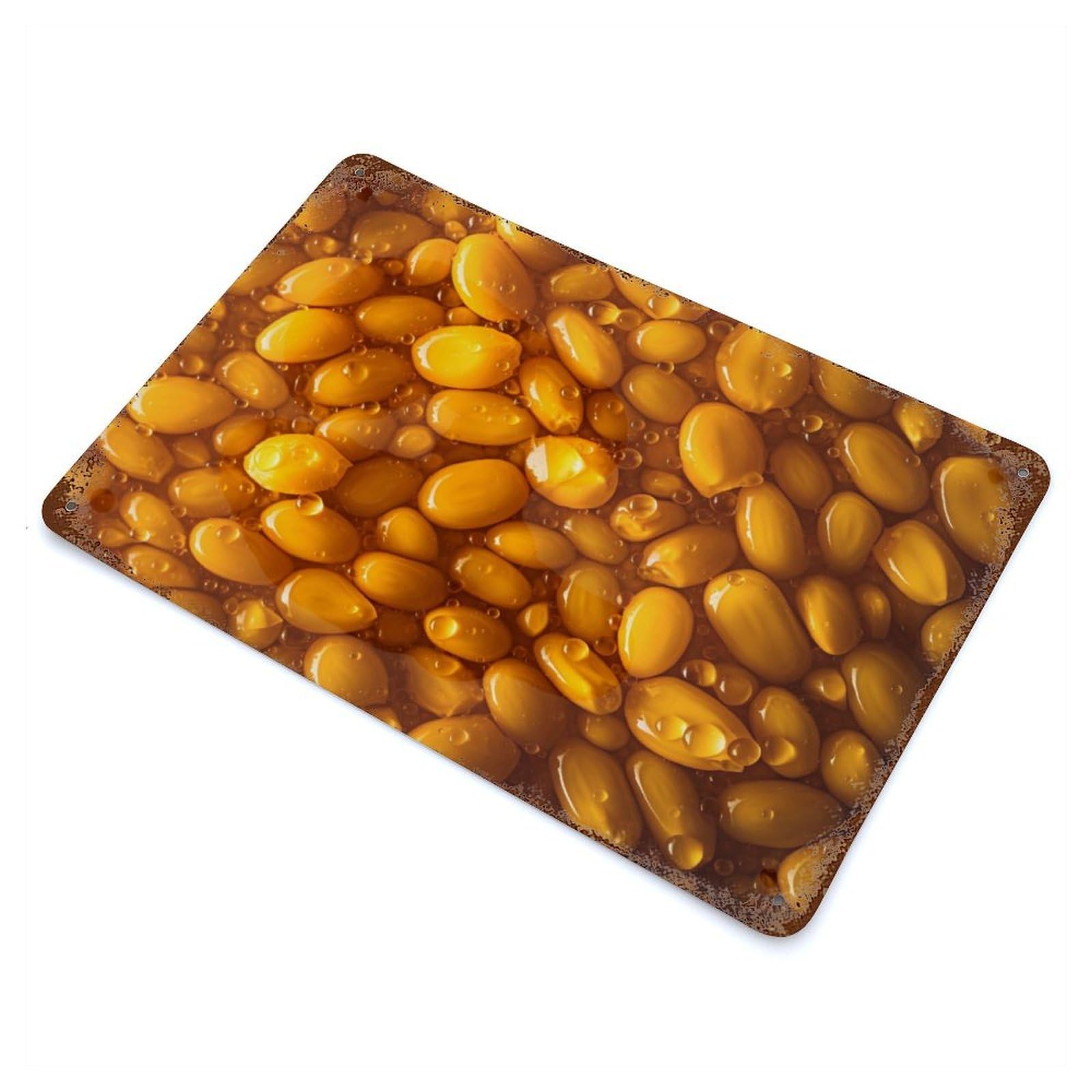 Fresh Corn 11.8"x7.9" Vintage Rust Metal Sign, Shabby Chic Decor for Garage, Bar And Workshop Decor