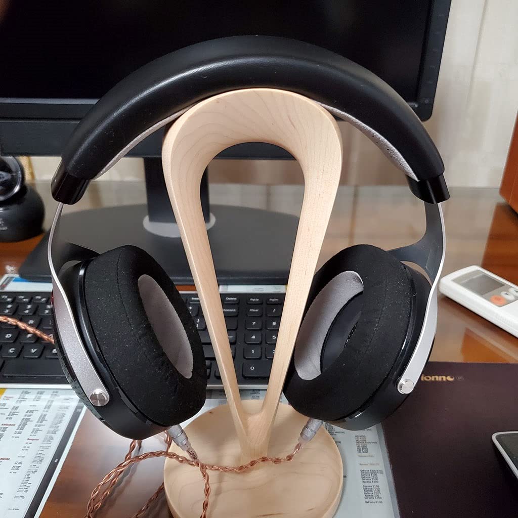 Soporte Auriculares Auriculares Soporte Soporte de madera maciza Hangero Hangero Auriculares Pantalla Soporte Mesa de mesa Accesorios Auriculares Pantalla 10,43 pulgadas de altura Soporte Cascos