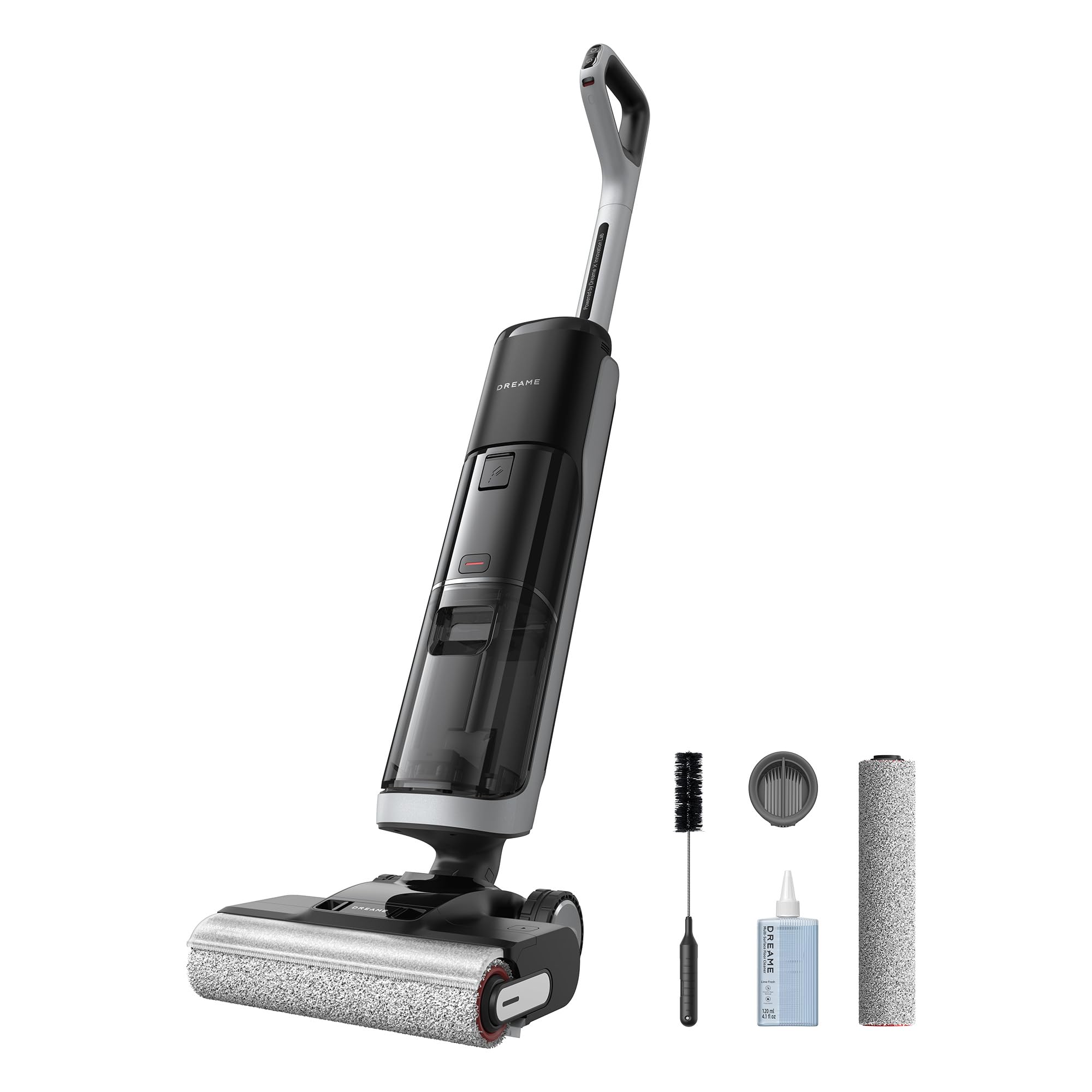 DREAME H14 Pro Aspiradora en Seco y Húmedo, Alcance de 180 Celsius, Autolimpieza a 60 Celsius, Secado en 5 min, Máxima Potencia de 18.000 Pa, Adición Automática del Producto, Cepillo Giratorio