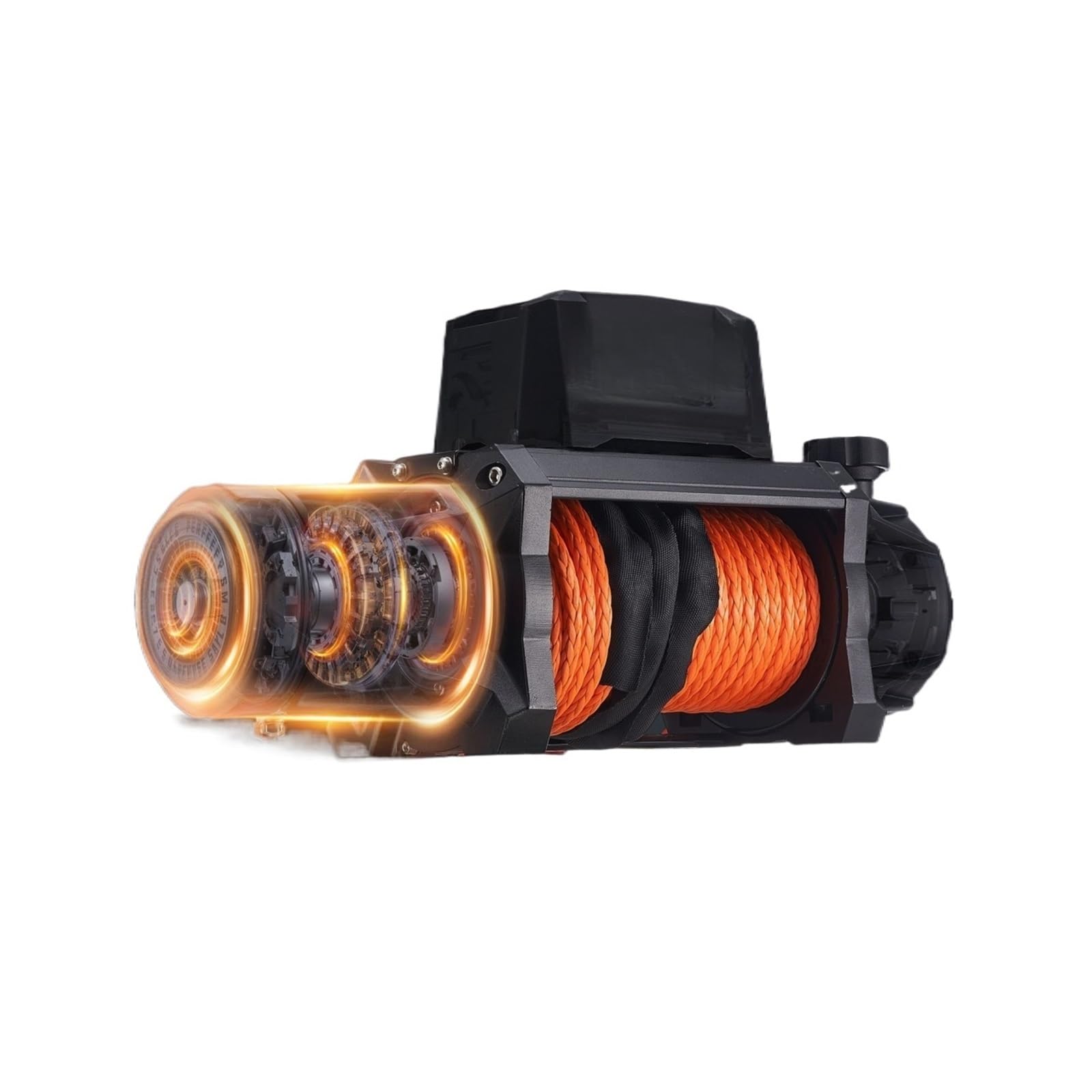 Wciągarka Elektryczna 10000/12000/13500 Funtów 12 V DC Wciągarka Samochodowa Z Liną Syntetyczną O Długości 90 Stóp(10000 lbs)