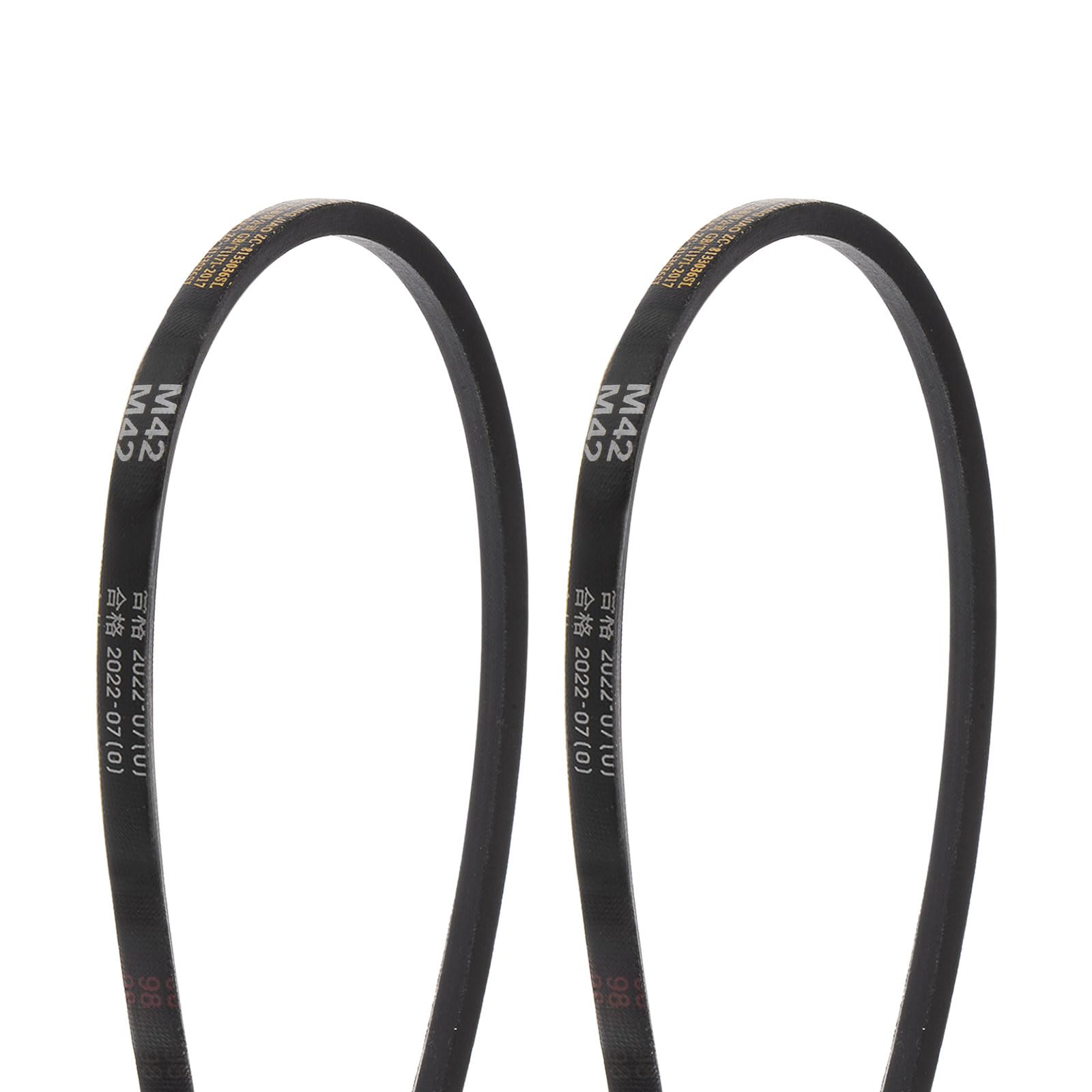 HARFINGTON 2Pcs M-16 Rubber V Belt Drive Transmission Belt 16" Pitch Girth 10mm Width 5.5mm Height JIS Standard Industrial Power Belt for Machinery Mower — Amazon image 30