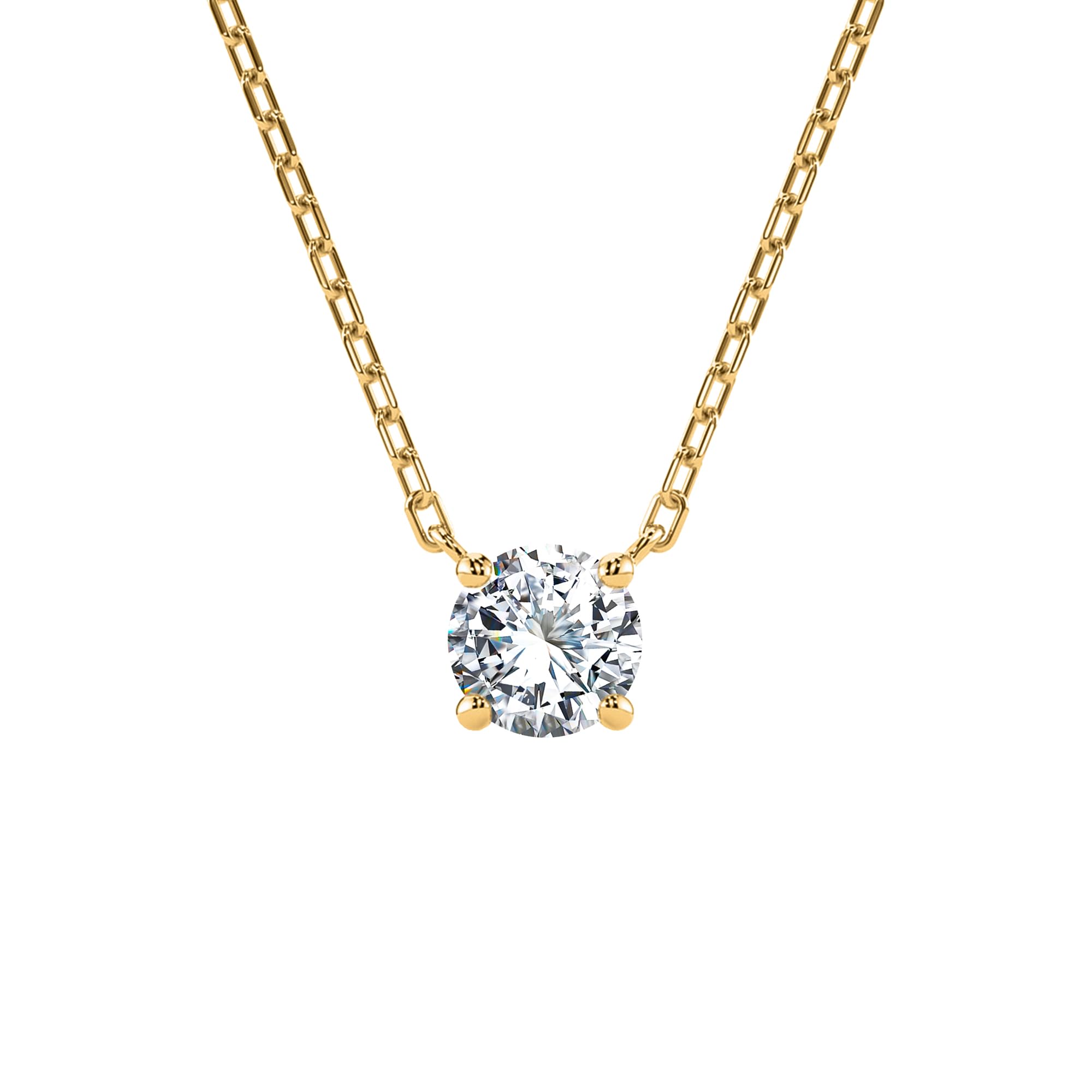 EDELIND Collana Punto Luce Donna con Diamante 0.15 ct in Oro 585 - Catenina con Ciondolo Solitario - Gioiello Classico in Oro 14k