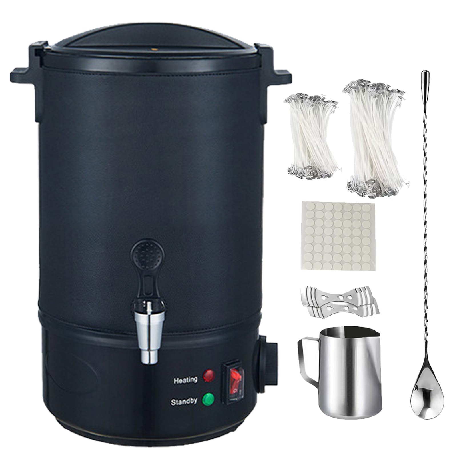 Cuve électrique de fonte de cire 6L pour fabrication de bougies avec bec verseur