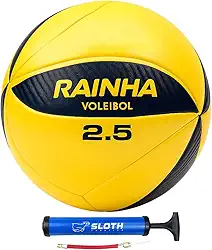 Bola de Vôlei Rainha VL 2.5 - Perfeita para Jogos em Areia e Quadra, Amarela