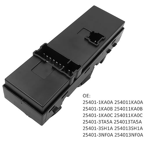 Miniatura 5 de Interruptor de ventana Master Power compatible con Nissan Juke 2010-2017, Nissan Altima 2013-2016, Nissan Tiida/Sylphy 2012-2016, Nissan