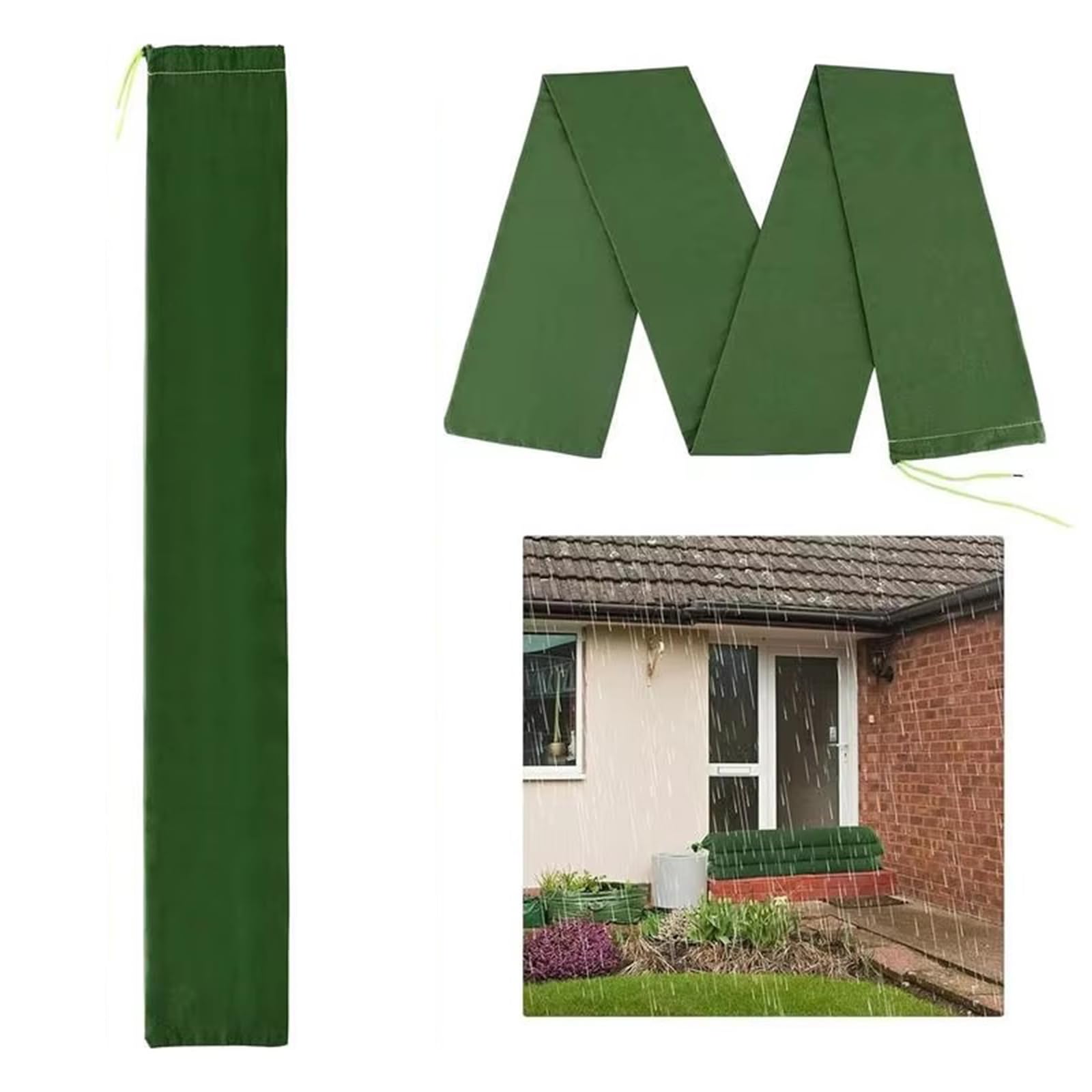 Sacchi di Sabbia per Inondazioni,Sacchi di Sabbia Antiallagamento per Porte,Sacco Vuoto per Sabbia per Alluvioni,Sacchi di Sabbia,Per la prevenzione delle inondazioni di porte e finestre,20x100cm,2pcs