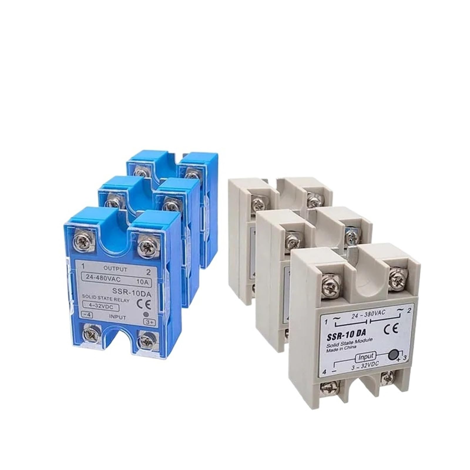 Relais statique monophasé SSR-40DA blanc pour contrôle de température PID