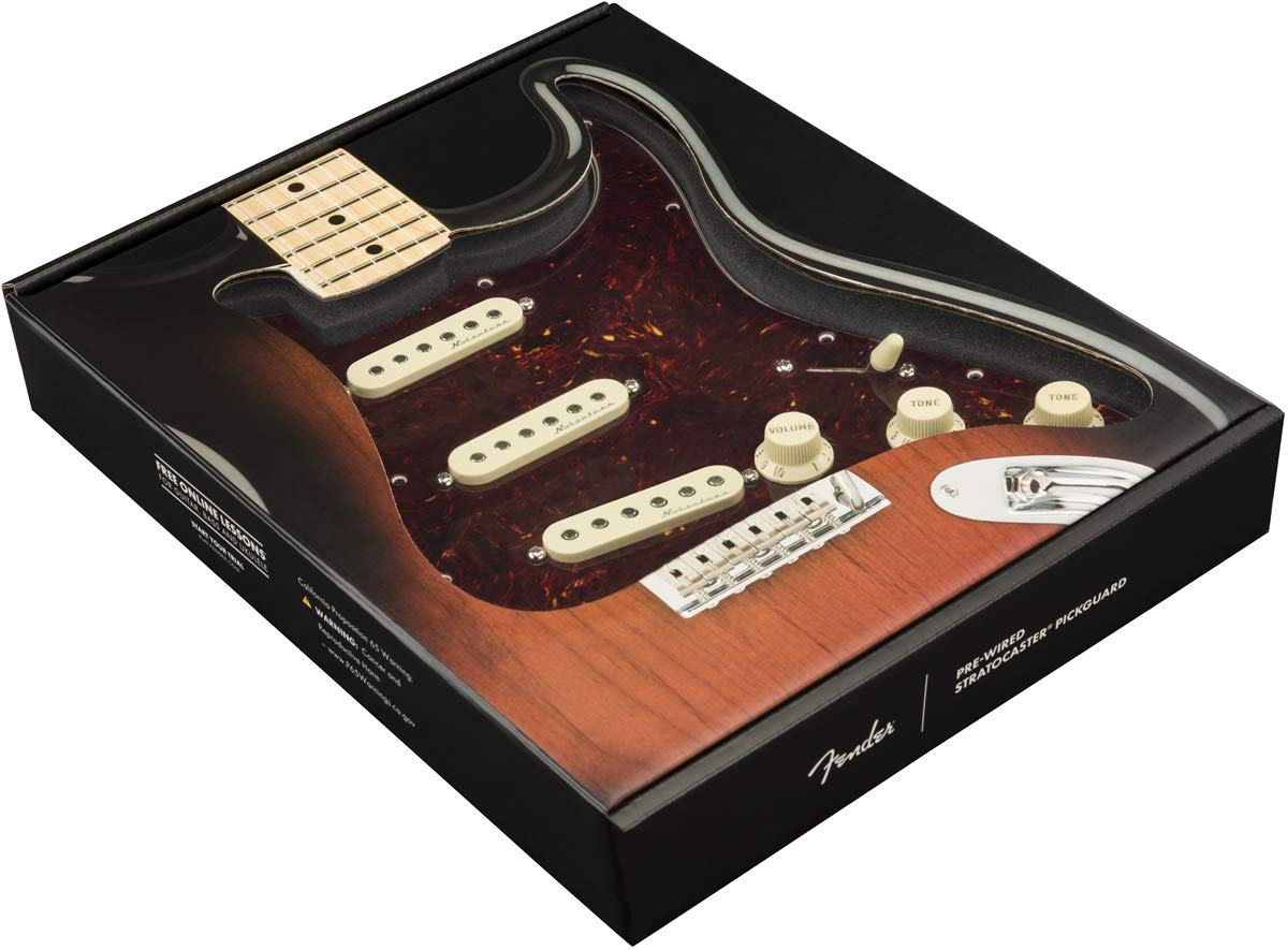 Amazon | Fender ギターパーツ Pre-Wired Strat Pickguard, Hot