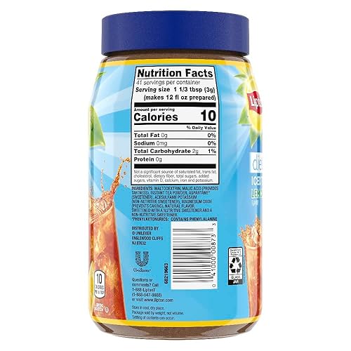 Miniatura 5 de Lipton Mezcla de té helado negro Diet Lemon 15 cuartos de galón - Paquete de 2