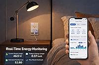 Vista 6 de Enchufe inteligente compacto, funciona con Alexa y Google Assistant, aplicación Smart Life y control de voz, monitoreo de energía, programación