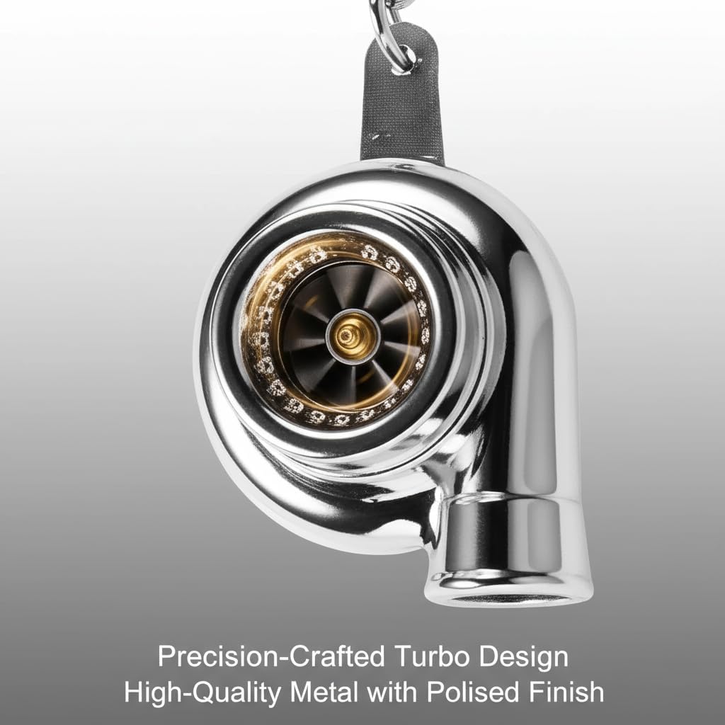SUPVOX 2Pcs Turbo Keychain: Zinc Alloy Turbocharger Keyring - Car Keychain for Men & Car Enthusiasts, Creative Automotive Accessory Gift