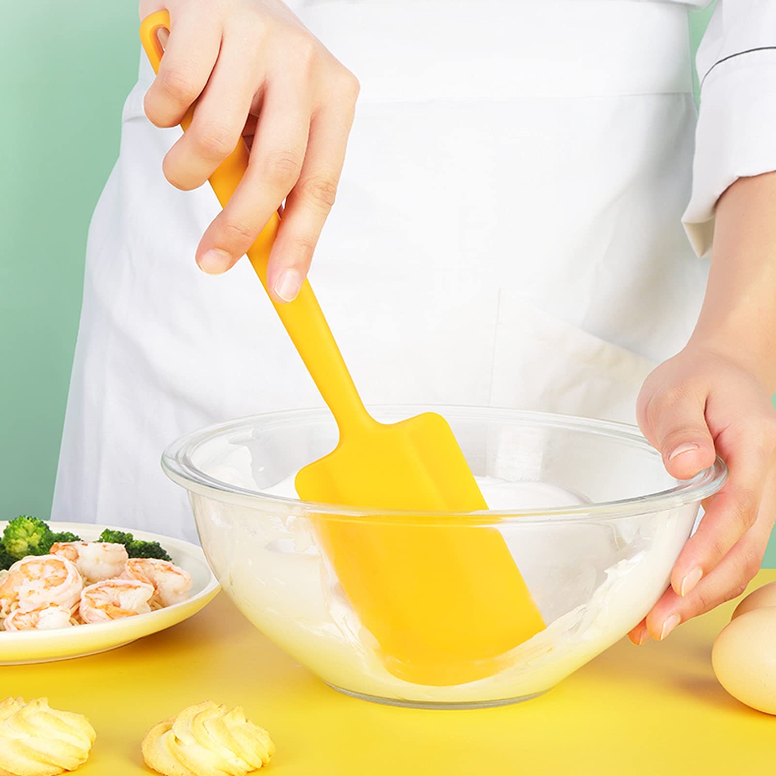 Espatula Cocina Silicona Espátula Crema integrada Espátula Espátula Decoración de pastel de hielo Espátula Espátula Espátula para chasquido para cocinar Mezcla para hornear Espatula Reposteria