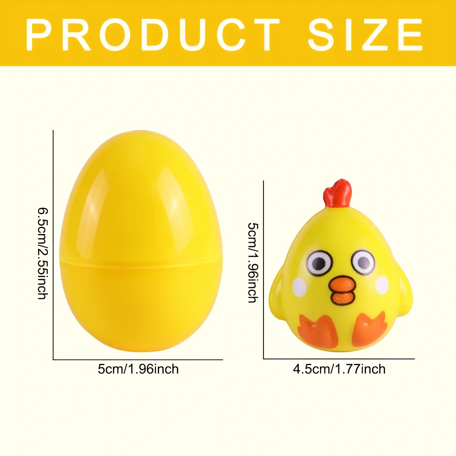 Easter Egg Squishies Toys for Easter Eggs Hunt Slow Rising Stress Squishies for Kids Bunny Chick Stress Balls - Image 2