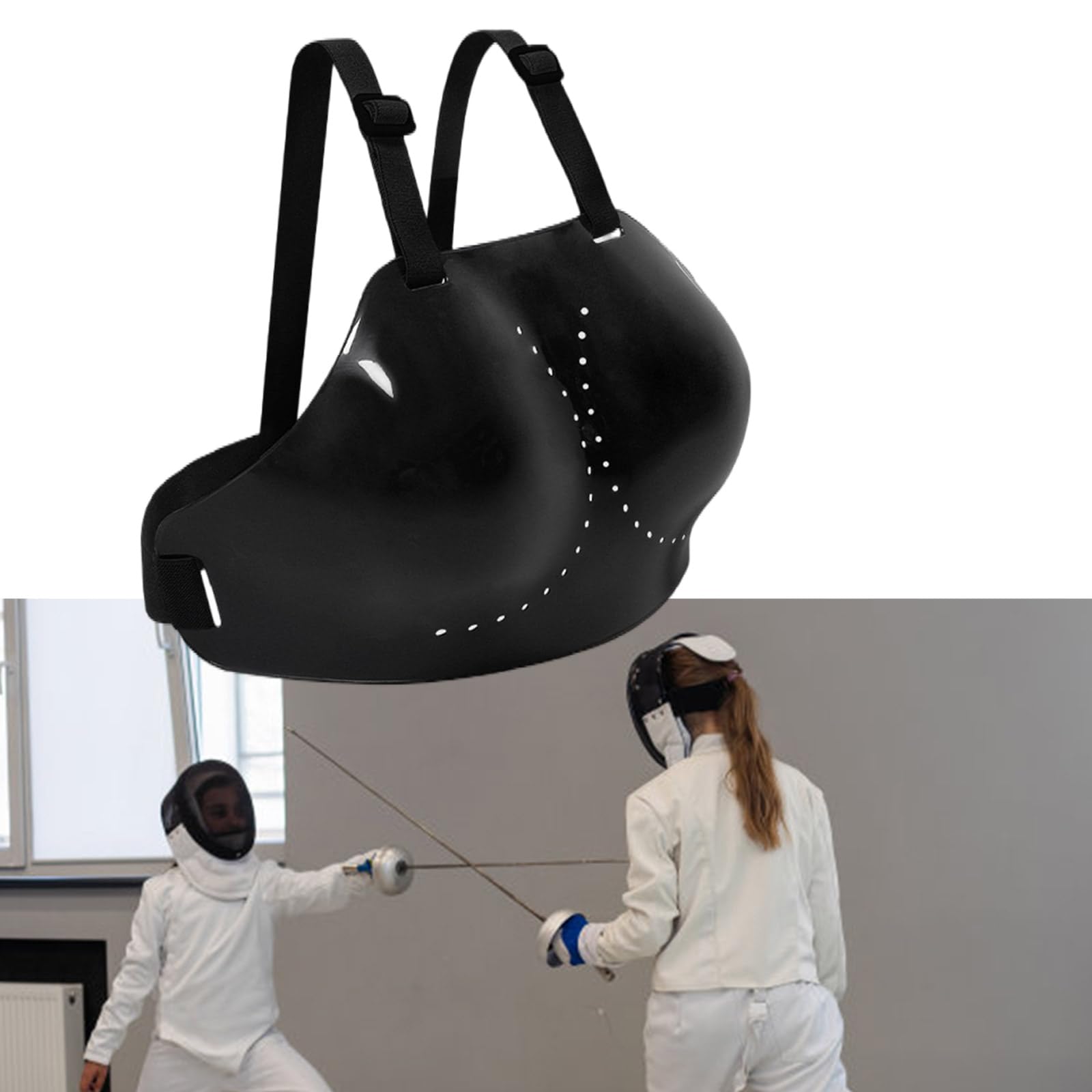 Protector de pecho ajustable para mujer, protector de pecho para esgrima