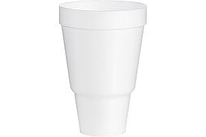 DART 32 oz Styrofoam Cups with Lids for Hot and Cold Beverages (500 Count)