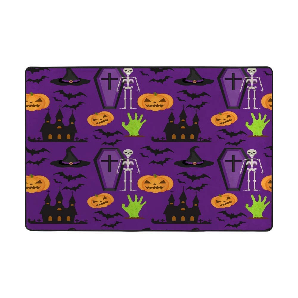 Tapis antidérapant intérieur lavable et facile à nettoyer motif Halloween