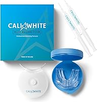 Cali White Teeth Whitening Kit with LED Light, 35% Peroxide Gel, Trays & Case - Fast Safe Whitening for Coffee & Wine Stains
