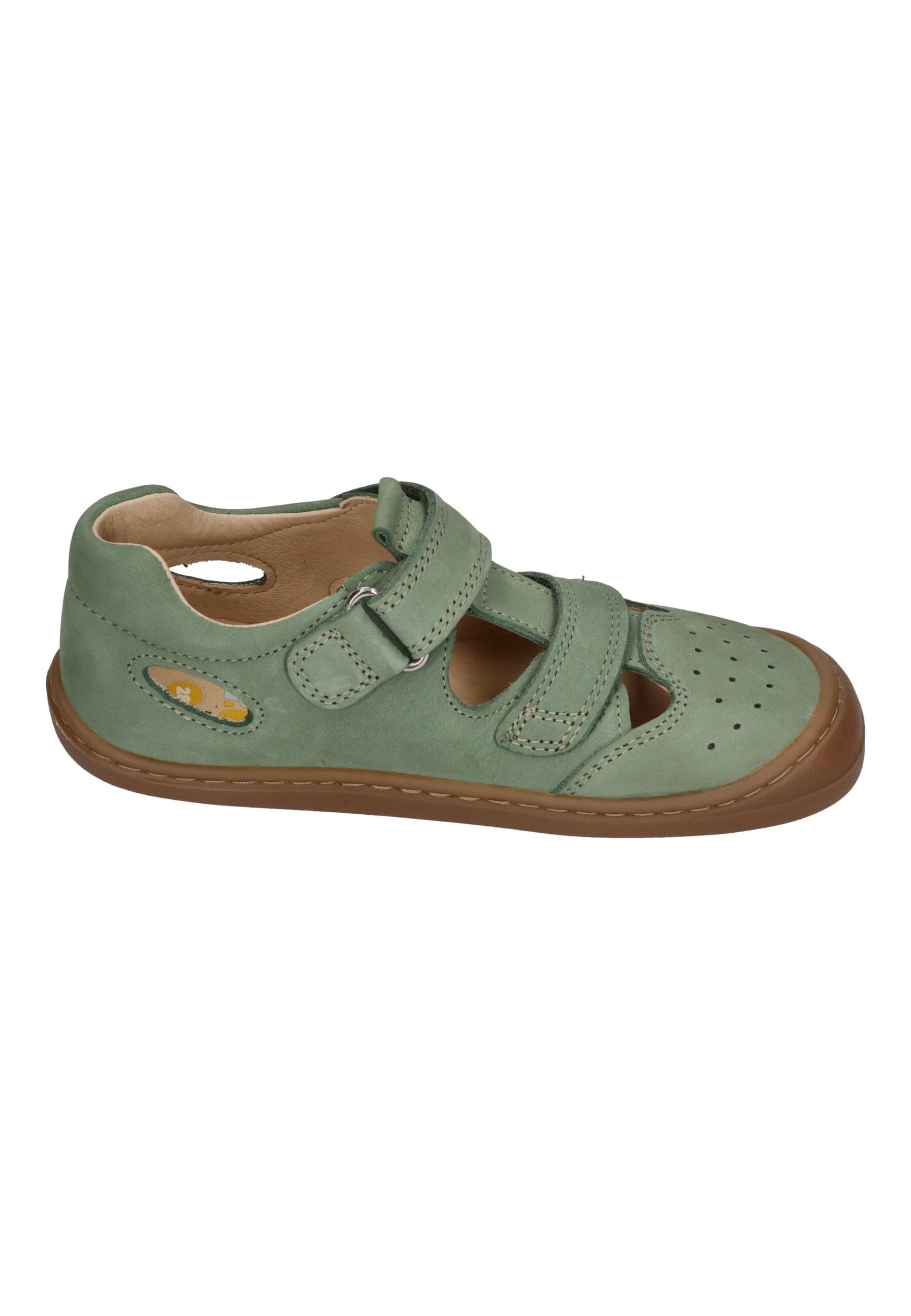 Koel Sandali primi passi Barefoog BEP pelle verde, Oliva, 29 EU