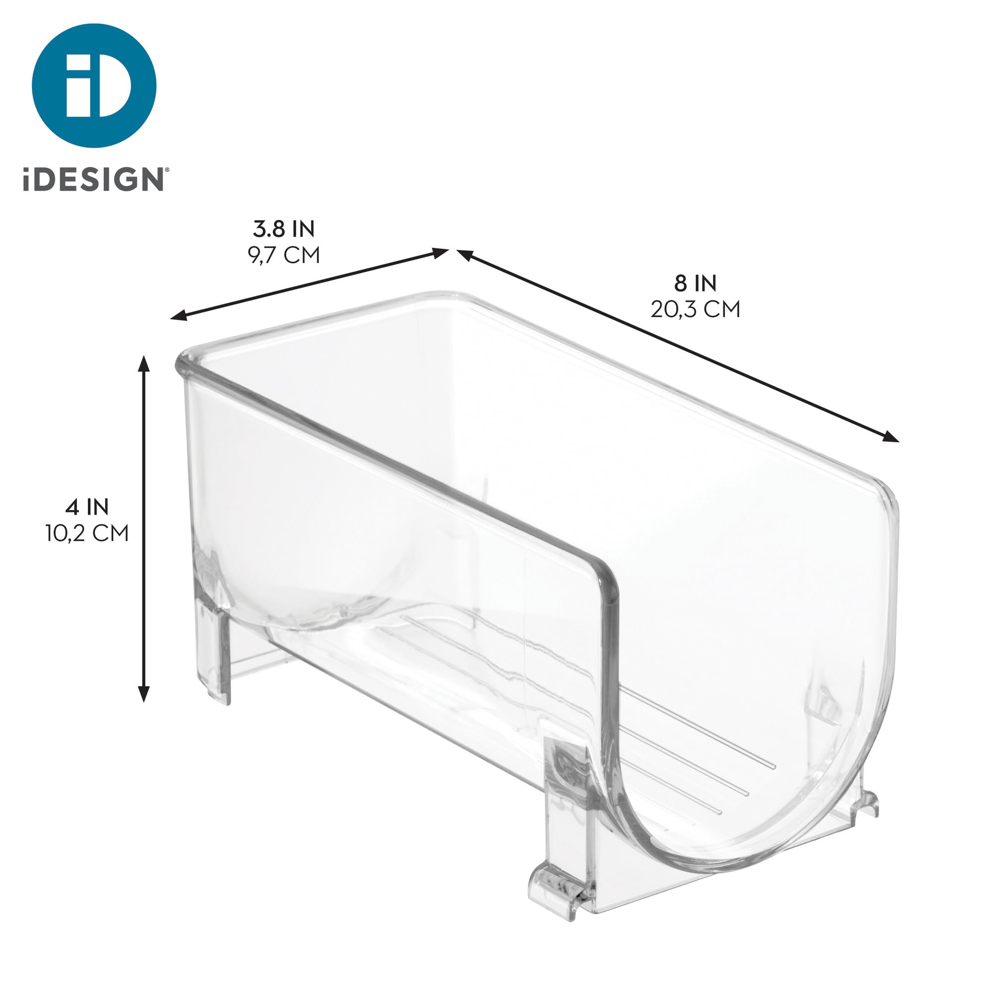 InterDesign iDesign Stapelbarer Flaschenhalter, 4er-Set, transparent | Für Wasser- oder Weinflaschen