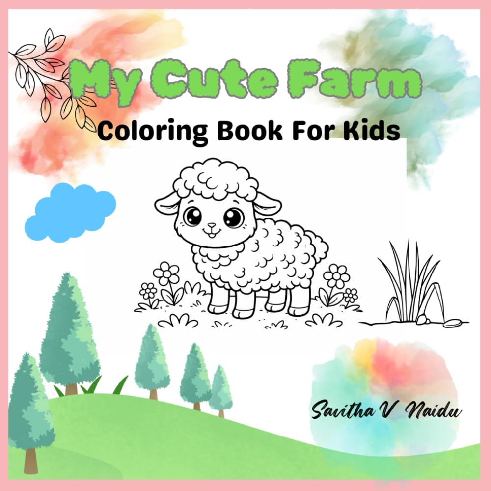 My Cute Farm: Coloring Book For Kids