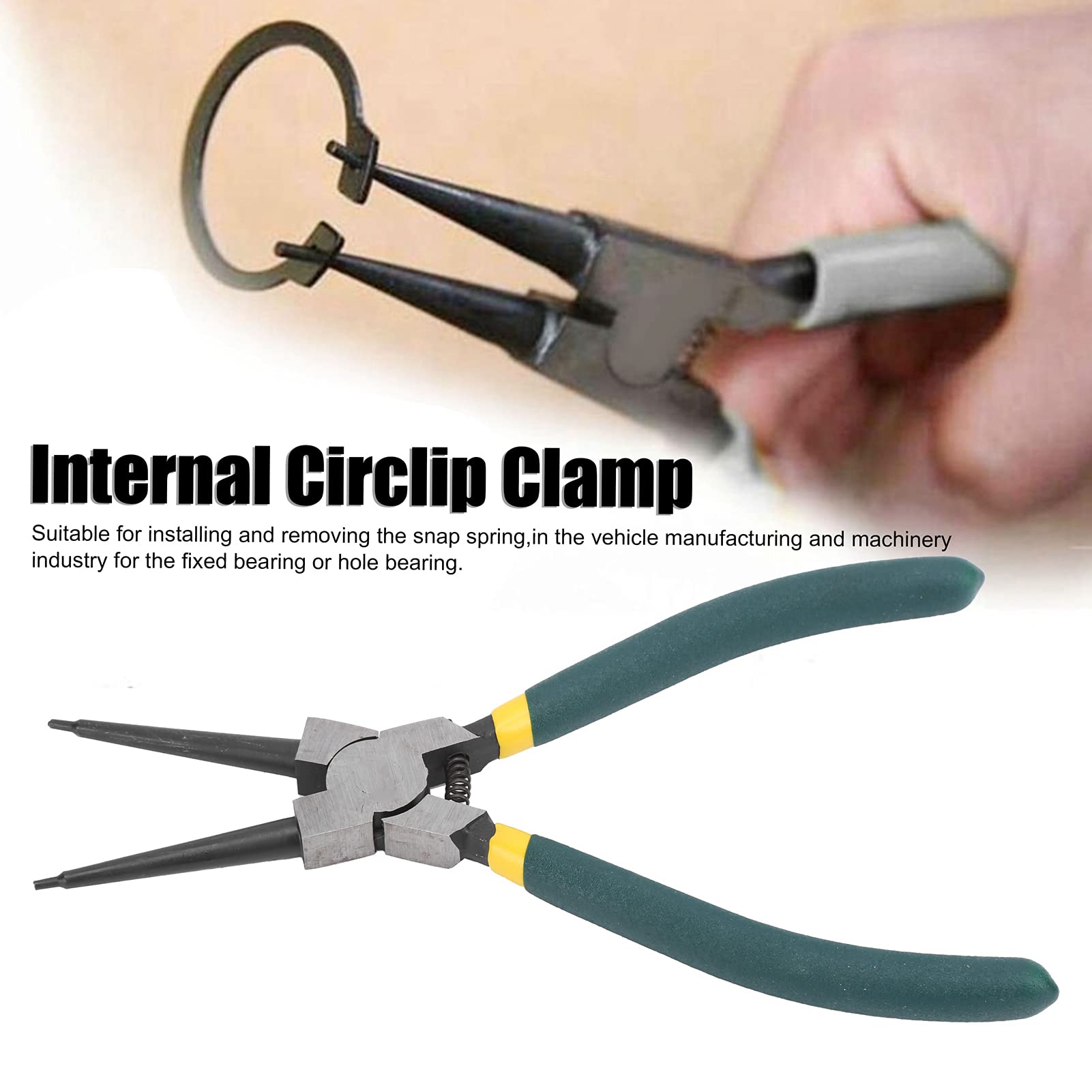 Snap Ring Internal Spring Circlip Clamp Straight Jaw Hand Tool For Remover Retaining, Suitable for Installing and Removing The Snap Spring