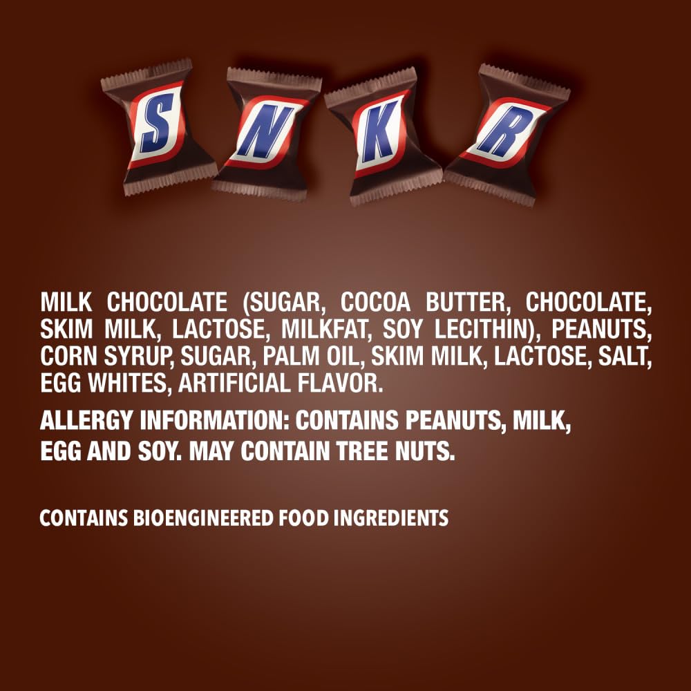 SNICKERS Minis Größe Milchschokolade Candy Bars Großpackung, Partygröße, 1,2 l Beutel