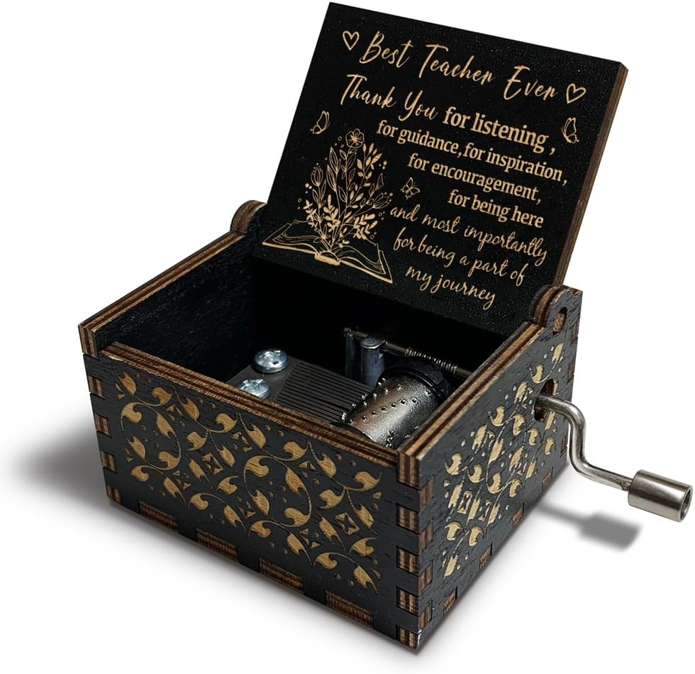 Christian Gifts for Women Men, Antique Engraved Scripture Music Boxes, Spiritual Gifts for Women, Prayer Music Box, Bible Gifts for Women, Baptism Gifts, Catholic Gifts on Birthday Christmas