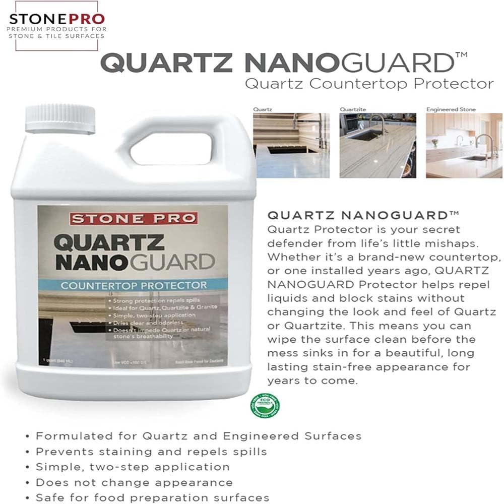 Stone Pro Nanoguard Quartz Protection Kit - Cleaner and Sealer