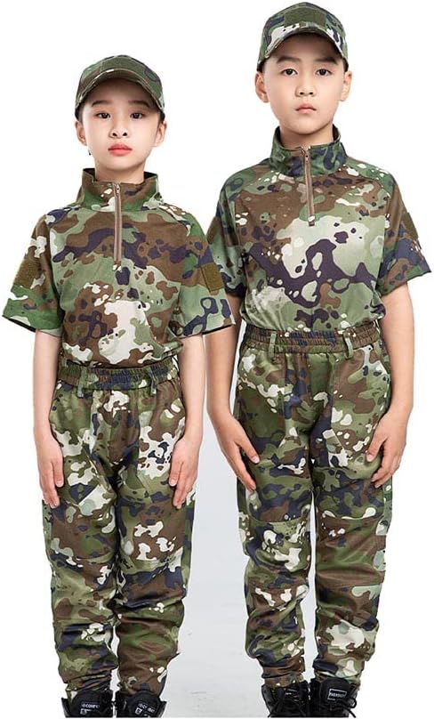 Outdoor Sports Airsoft Shooting Shirt Pants Set Battle Dress Uniform Tactical BDU Set Child Kid Combat Clothing