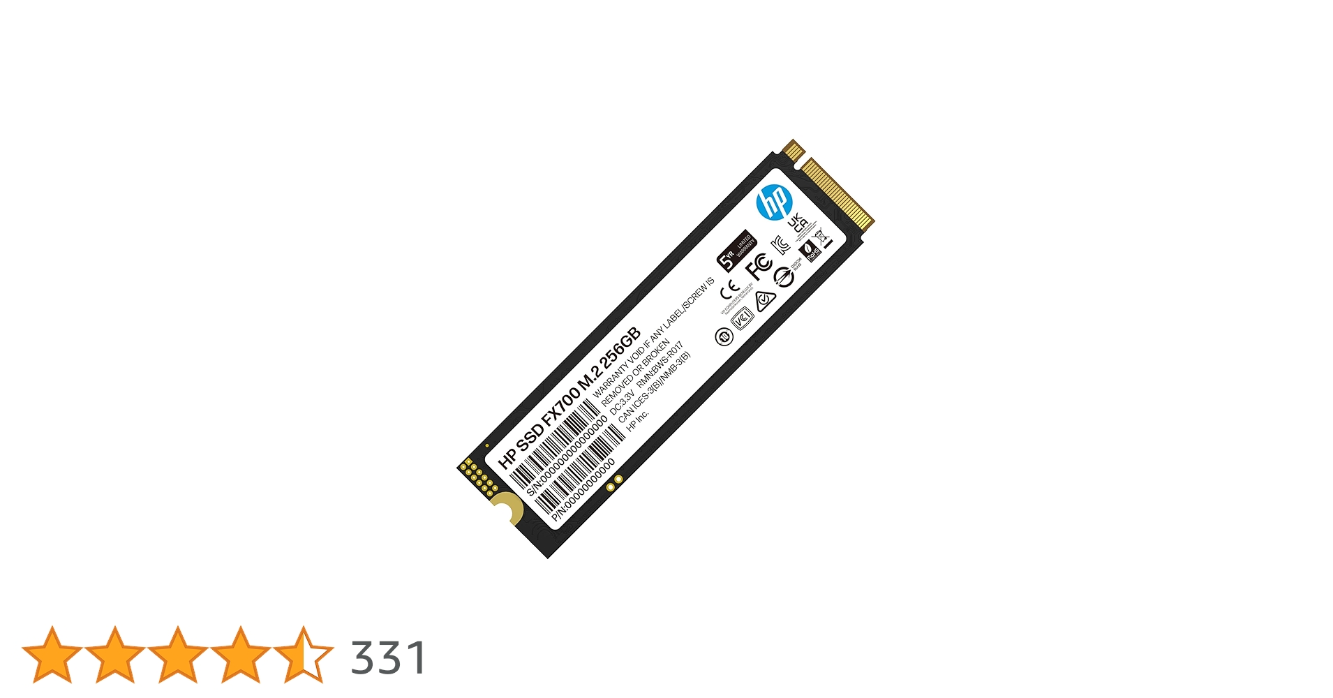 HP EX900 M.2 500GB PCIe 3.1 x4 NVMe 3D TLC NAND Internal Solid State Drive (SSD) Max 2100 MBps 2YY44AA#ABC HP EX900 M.2 500GB PCIe 3.1 x4 NVMe 3D TLC NAND Internal Solid State Drive (SSD) Max 2100 MBps 2YY44AA#ABC